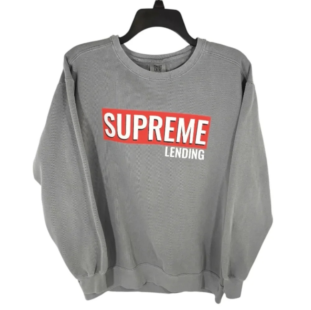 {Comfort Colors} Vintage Supreme Lending Printed Unisex Sweatshirt